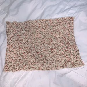 Brandy floral smocked tube top